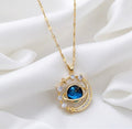 Moon & Star Galaxy Pendant