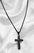 Black Cross Pendant Necklace
