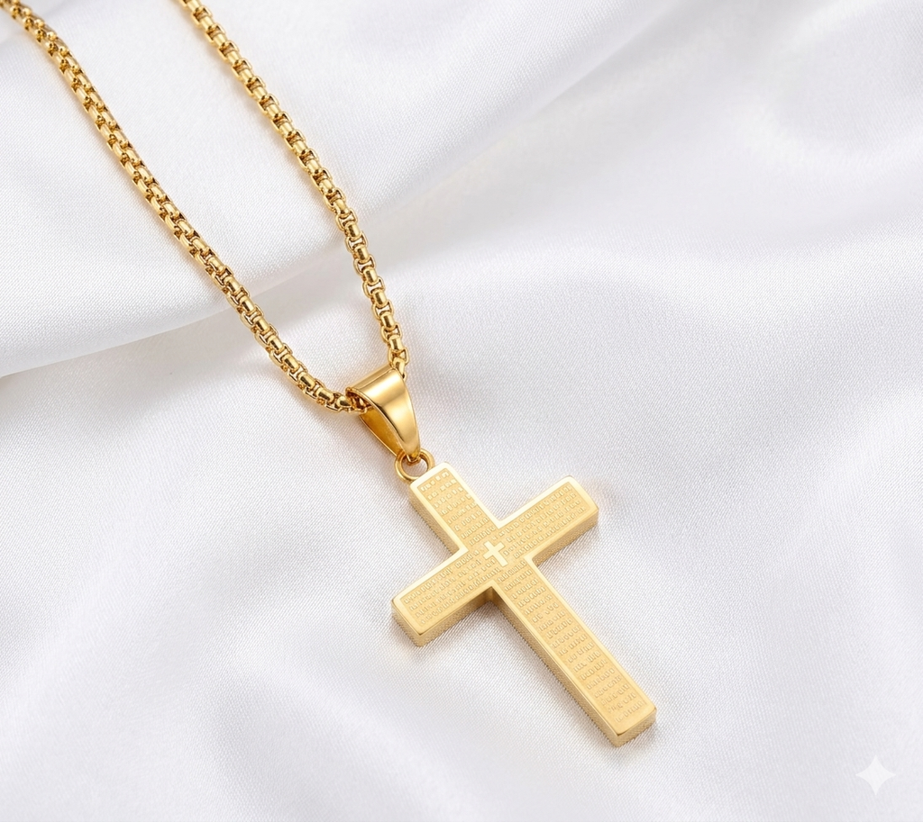 Gold Cross Pendant Necklace