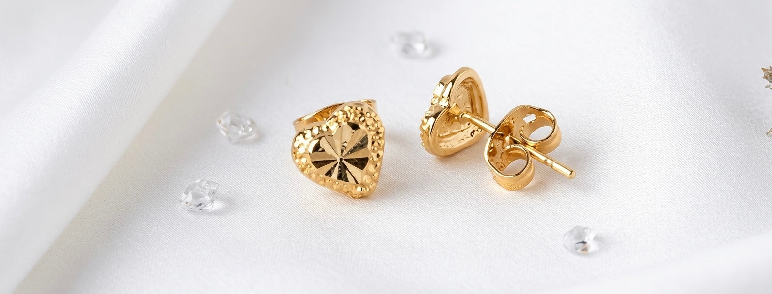 18K Gold Plated Heart Jewellery Set