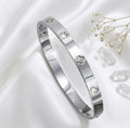 Four Leaf Clover Bangle Bracelet