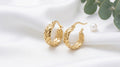 Gold Twisted Hoop Earrings