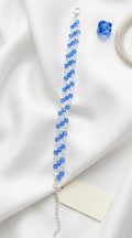Blue & White Beaded Bracelet