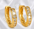 18K Gold Plated Zirconia Hoop Earrings