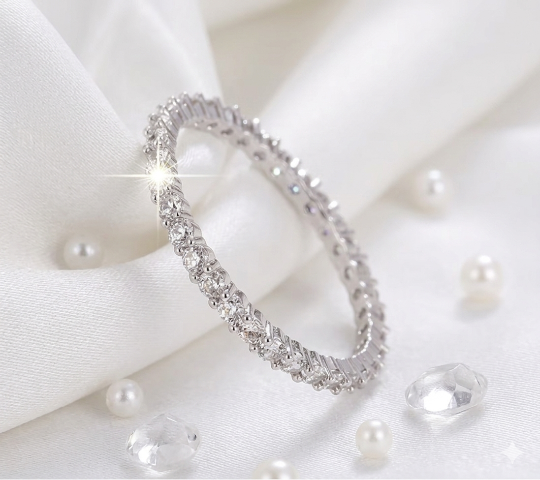 Crystal Zirconia Full Eternity Ring
